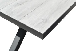 OUTFLEXX Louvra Select Garten-Essgruppe, natur/anthrazit, Polyrattan/Alu, Tisch 200/260 x 100 cm, 6 Sessel