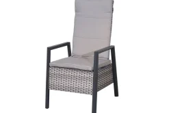 OUTFLEXX Louvra Select Garten-Essgruppe, natur/anthrazit, Polyrattan/Alu, Tisch 200/260 x 100 cm, 8 Sessel