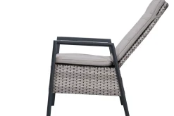 OUTFLEXX Louvra Select Garten-Essgruppe, natur/anthrazit, Polyrattan/Alu, Tisch 200/260 x 100 cm, 8 Sessel