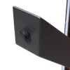 OUTFLEXX Luminara Garten-Essgruppe, anthrazit matt/natur, Alu / Holzimitat, 240 x 100 cm, 6 Klappstühle, Tischplatte mit LED-Beleuchtung