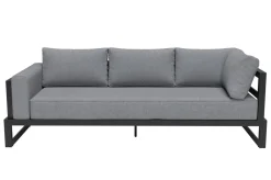 OUTFLEXX Luminara LED-Gartenlounge für 5-6 Personen, anthrazit/dunkelgrau, Alu/Polyester, pulverbeschichtet, beleuchtet