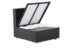 OUTFLEXX Mittelelement, creme/weiß, schwarz, Polyrattan, inkl. Polster und Kissen, wasserfeste Kissenbox