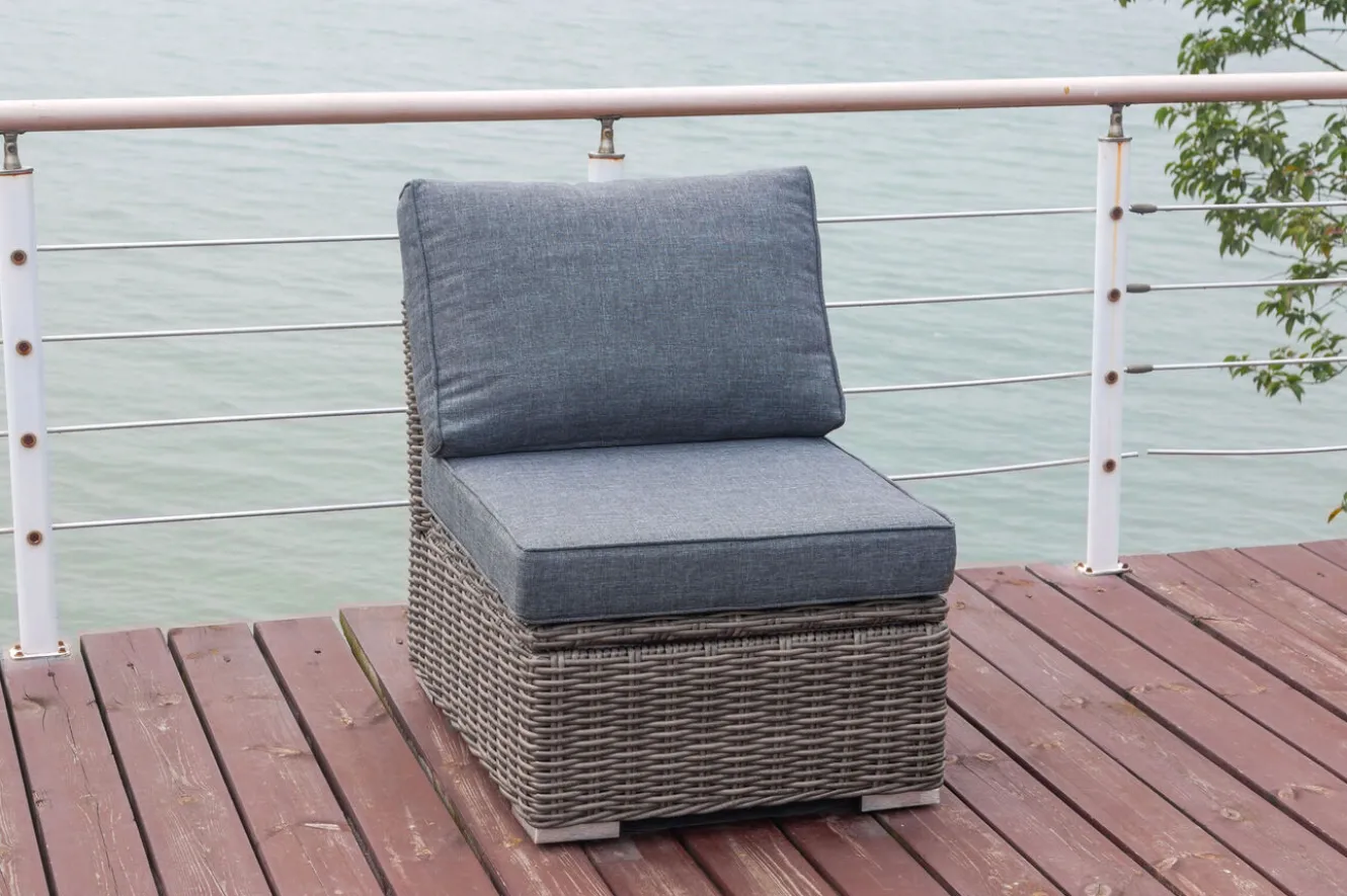 OUTFLEXX Mittelelement, grau, Polyrattan, 63 x 78 x 65 cm, geeignet für 18370-BOX-A/-D