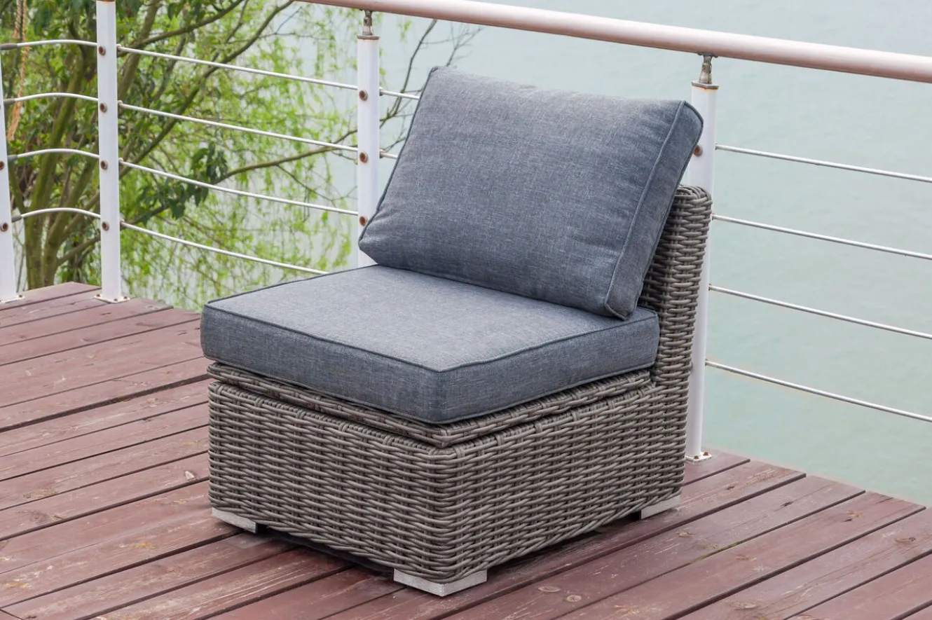 OUTFLEXX Mittelelement, grau, Polyrattan, 63 x 78 x 65 cm, geeignet für 18370-BOX-A/-D