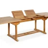 OUTFLEXX Ontario Ausziehtisch, natur, Teakholz, 195/295x90cm, fein geschliffen