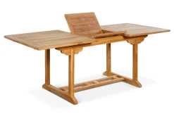 OUTFLEXX Ontario Ausziehtisch, natur, Teakholz, 160/210x90cm, fein geschliffen