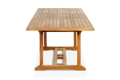 OUTFLEXX Ontario Ausziehtisch, natur, Teakholz, 160/210x90cm, fein geschliffen