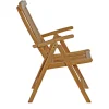 OUTFLEXX Ontario/Bounty Garten-Essgruppe, natur, Teak, 160/210x90cm, 8x Klappsessel