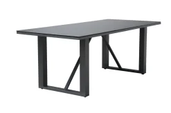 OUTFLEXX Oranger Blossom Garten-Essgruppe, 6 Personen, Tisch 200x90cm, inkl. Polster, anthrazit/Rope