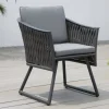 OUTFLEXX Oranger Blossom Sessel, anthrazit, Aluminium/ XL Geflecht, 60x62x75 cm , inkl. Polster
