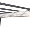 OUTFLEXX Pergola, faltbares Stoffdach 4 x 4 m, Aluminium/Polyester, Anthrazit/Creme, UV-Schutz 30+