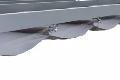 OUTFLEXX Pergola mit faltbarem Stoffdach, Anthrazit, Aluminium/Polyester, 4 x 4 m, Air-Vent System, UV-beständig