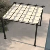 OUTFLEXX Pergola mit faltbarem Stoffdach, Anthrazit/Creme, Aluminium/Polyester, 3 x 3 m, Air-Vent System, UV-Schutz 30+