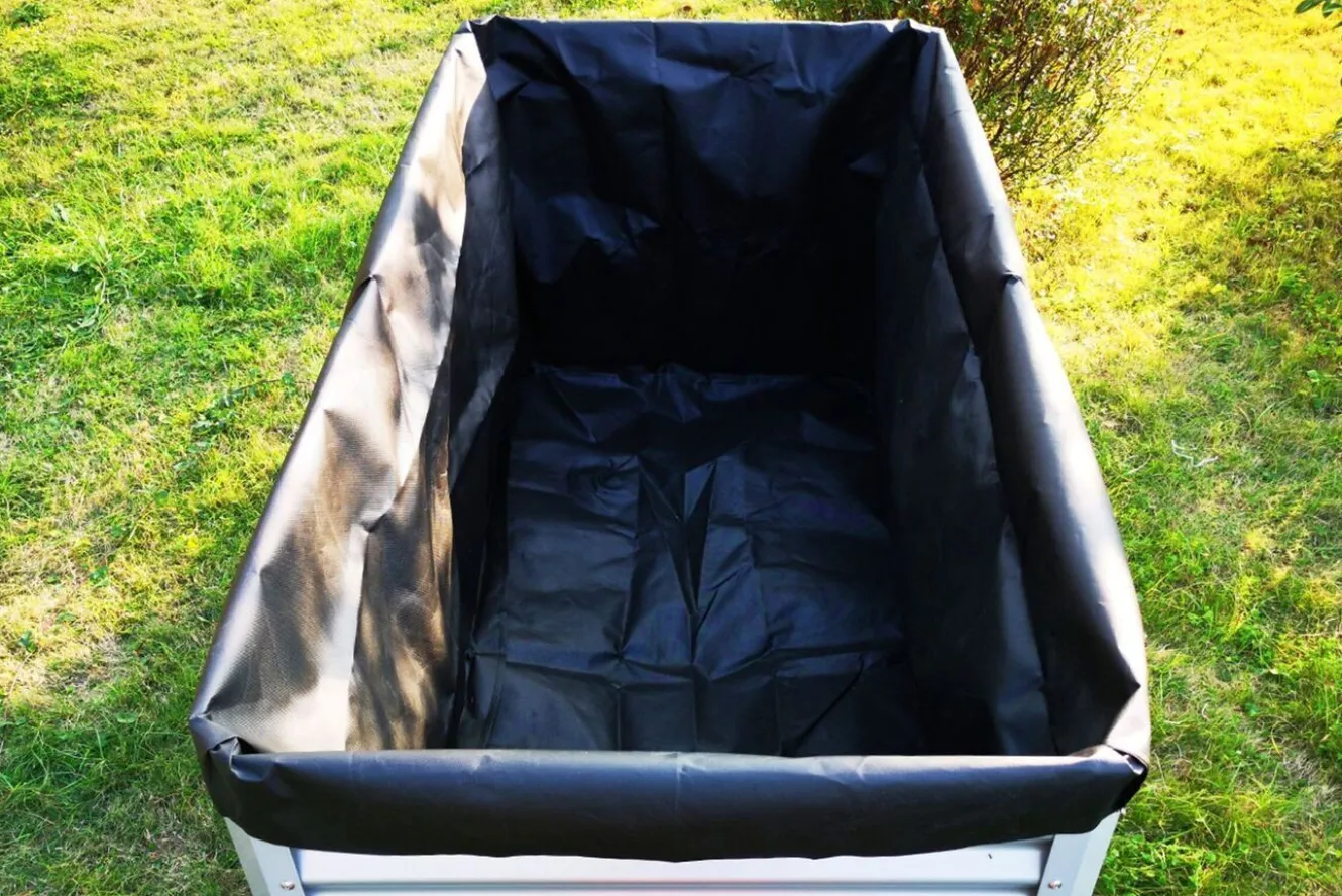 OUTFLEXX Pflanzvlies, schwarz, Vlies 200g/m², 180x90x100cm, für Hochbeet mit 180cm