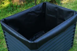 OUTFLEXX Pflanzvlies, schwarz, Vlies 200g/m², 120x90x100cm, für Hochbeet mit 120cm