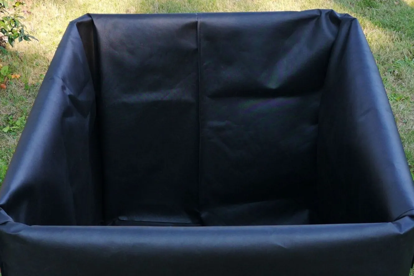 OUTFLEXX Pflanzvlies, schwarz, Vlies 200g/m², 120x90x100cm, für Hochbeet mit 120cm