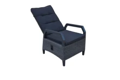 OUTFLEXX Porto Garten-Essgruppe, anthrazit/grau, Alu/Polyrattan, ausziehbarer Tisch 180/240 x 100 cm, verstellbare Rückenlehne inkl. Polster