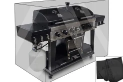 OUTFLEXX Premium Abdeckhaube, für Grills, z.B. 17311, schwarz, 191 x 67 x 123 cm, wasserbeständig