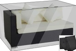 OUTFLEXX Premium Abdeckhaube passend z.B. für theBox 2er-Ecksofa Arml. re., schwarz, 147x87x68cm, wasserbeständig
