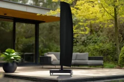 OUTFLEXX Premium Abdeckhaube Größe S für Sonnenschirme bis Ø300cm, schwarz, wasserbeständig, Ø63x256cm