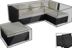OUTFLEXX Premium Abdeckhaubenset, für Lounge theBox-A/-D: 18226/ 18227/ 18228/ 16068, schwarz, wasserbeständig