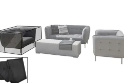 OUTFLEXX Premium Abdeckhaube, für Sessel, z.B. 18531, schwarz, 103 x 90 x 75 cm, wasserbeständig