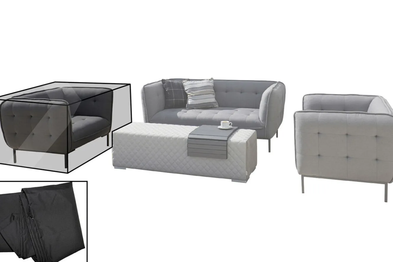 OUTFLEXX Premium Abdeckhaube, für Sessel, z.B. 18531, schwarz, 103 x 90 x 75 cm, wasserbeständig