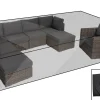 OUTFLEXX Premium Abdeckhaube, für Lounge, z.B. 18365-BOX, schwarz, 310x180x68 cm, wasserbeständig
