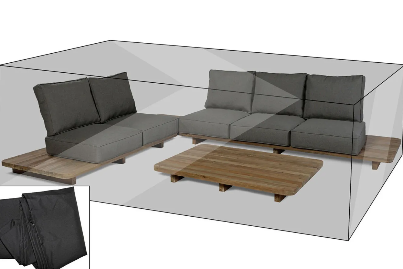OUTFLEXX Premium Abdeckhaube für Lounge, z.B. 20304, 279x359x60cm, wasserbeständig, schwarz