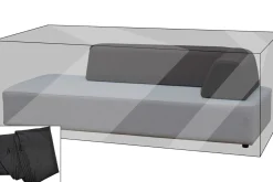 OUTFLEXX Premium Abdeckhaube für Lounge-Element, z.B. Maui Lounge, 107x212x65cm, wasserbeständig, schwarz