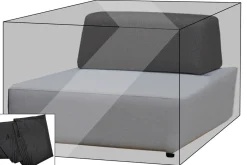 OUTFLEXX Premium Abdeckhaube für Lounge-Element, z.B. Maui Lounge, 107x107x65cm, wasserbeständig, schwarz