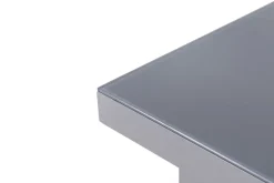 OUTFLEXX Premium Ausziehtisch, silber/grau, Alu/Glas, 180/240x100cm, automatischer Ausziehmechanismus