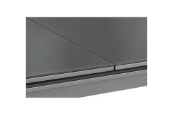 OUTFLEXX Premium Ausziehtisch, anthrazit/grau, Aluminium/Glas, 180/240x100cm, automatischer Ausziehmechanismus