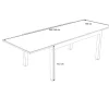 OUTFLEXX Premium Ausziehtisch, anthrazit matt, Alu/Spraystone, Tischplatte 160/260 x 100 cm, pulverbeschichtet, höhenverstellbare Füße