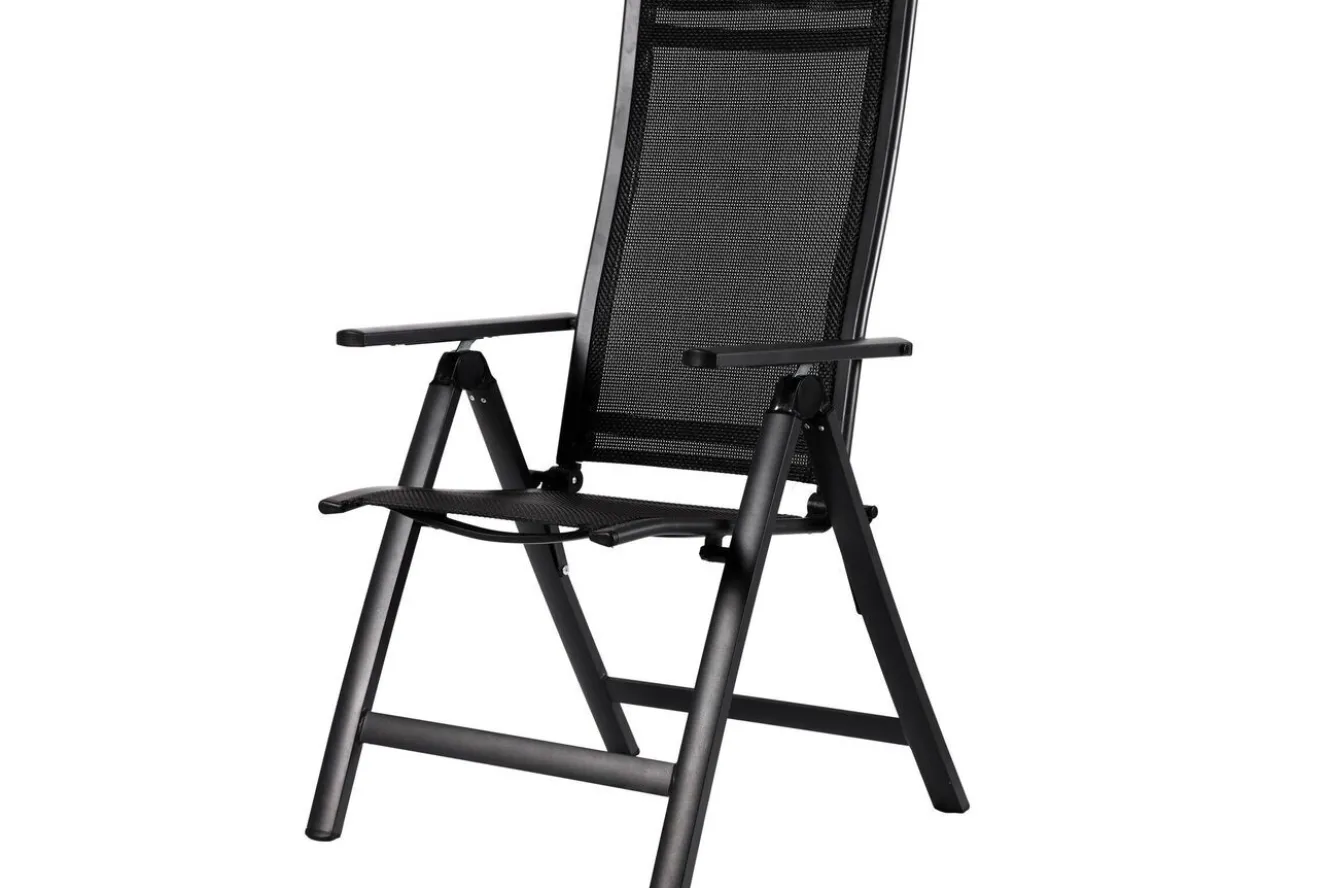 OUTFLEXX Premium Garten-Essgruppe, 8 Personen, ausziehbarer Tisch 180–240 cm, Alu/Textilene, 6 Stapel- 2 Klappstühle