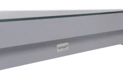 OUTFLEXX Premium Garten-Essgruppe, silber/grau, Alu/Textilene, Ausziehtisch 180/240 x 100 cm, 6 Stapel-, 2 Klappstühle