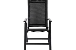 OUTFLEXX Premium Garten-Essgruppe, OUTFLEXX® anthrazit matt, Alu/Textilene, Tisch 180/240x100cm, 4 Stapel-, 2 Klappstühle