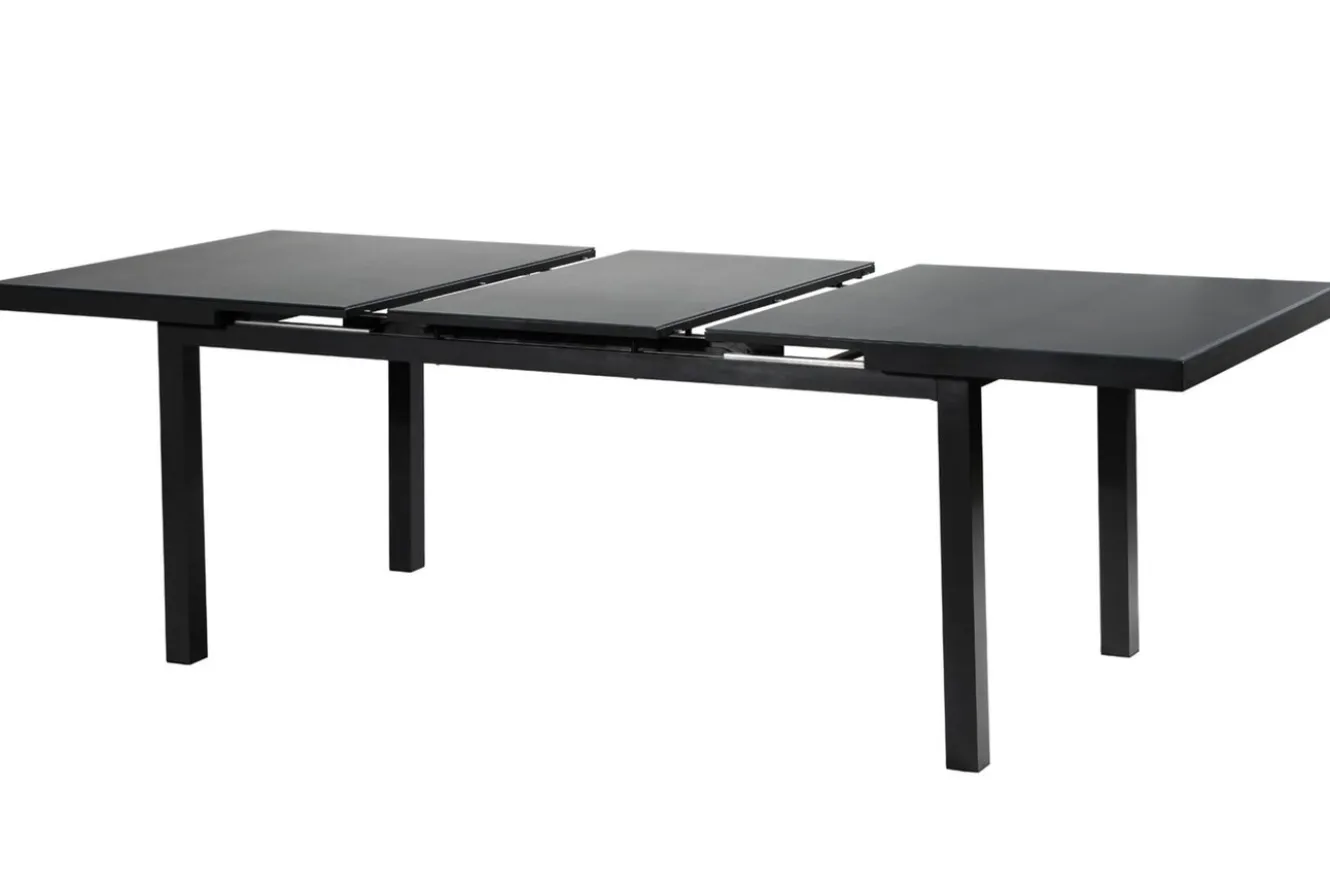 OUTFLEXX Premium Garten-Essgruppe, 8 Personen, ausziehbarer Tisch 180–240 cm, Aluminium/Textilene
