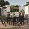 OUTFLEXX Premium Garten-Essgruppe, 8 Personen, ausziehbar, 180-240cm, Alu/Textilene