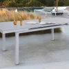 OUTFLEXX Premium Garten-Essgruppe, silber/grau, Alu/Textilene, Ausziehtisch 180/240 x 100 cm, 8 Klappstühle