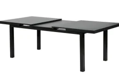 OUTFLEXX Premium Garten-Essgruppe, anthrazit/grau, Alu/Textilene, Ausziehtisch 180/240x100cm, 6 Klappstühle