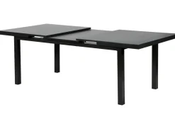 OUTFLEXX Premium Garten-Essgruppe, anthrazit/grau, Alu/Textilene, Ausziehtisch 180/240x100cm, 8 Klappstühle