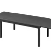 OUTFLEXX Premium Garten-Essgruppe, anthrazit matt/grau, Aluminium Polyrattan, Tisch 160/260 x 100 cm, 6 Dining-Sessel