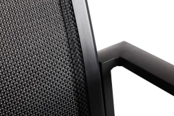 OUTFLEXX Premium Garten-Essgruppe, OUTFLEXX® anthrazit matt, Alu/Textilene, Tisch 180/240x100cm, 6 Stapelsessel