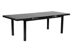 OUTFLEXX Premium Garten-Essgruppe, anthrazit/grau, Alu/Textilene, Ausziehtisch 180/240 x 100 cm, 6 Stapel-, 2 Klappstühle