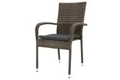 OUTFLEXX Rabida Basic Gartenstuhlauflage, Anthrazit, Polyester, Pflegeleicht, Wasserabweisend