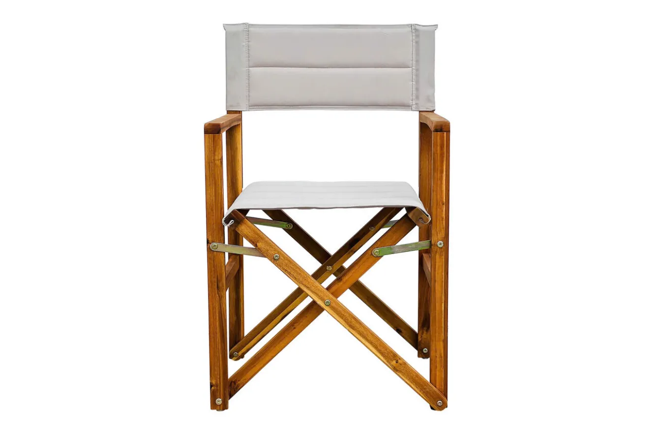 OUTFLEXX Regiestuhl, creme/natur, Akazie/Polyester, 56 x 55 x 88 cm, FSC®-zertifiziertes Produkt