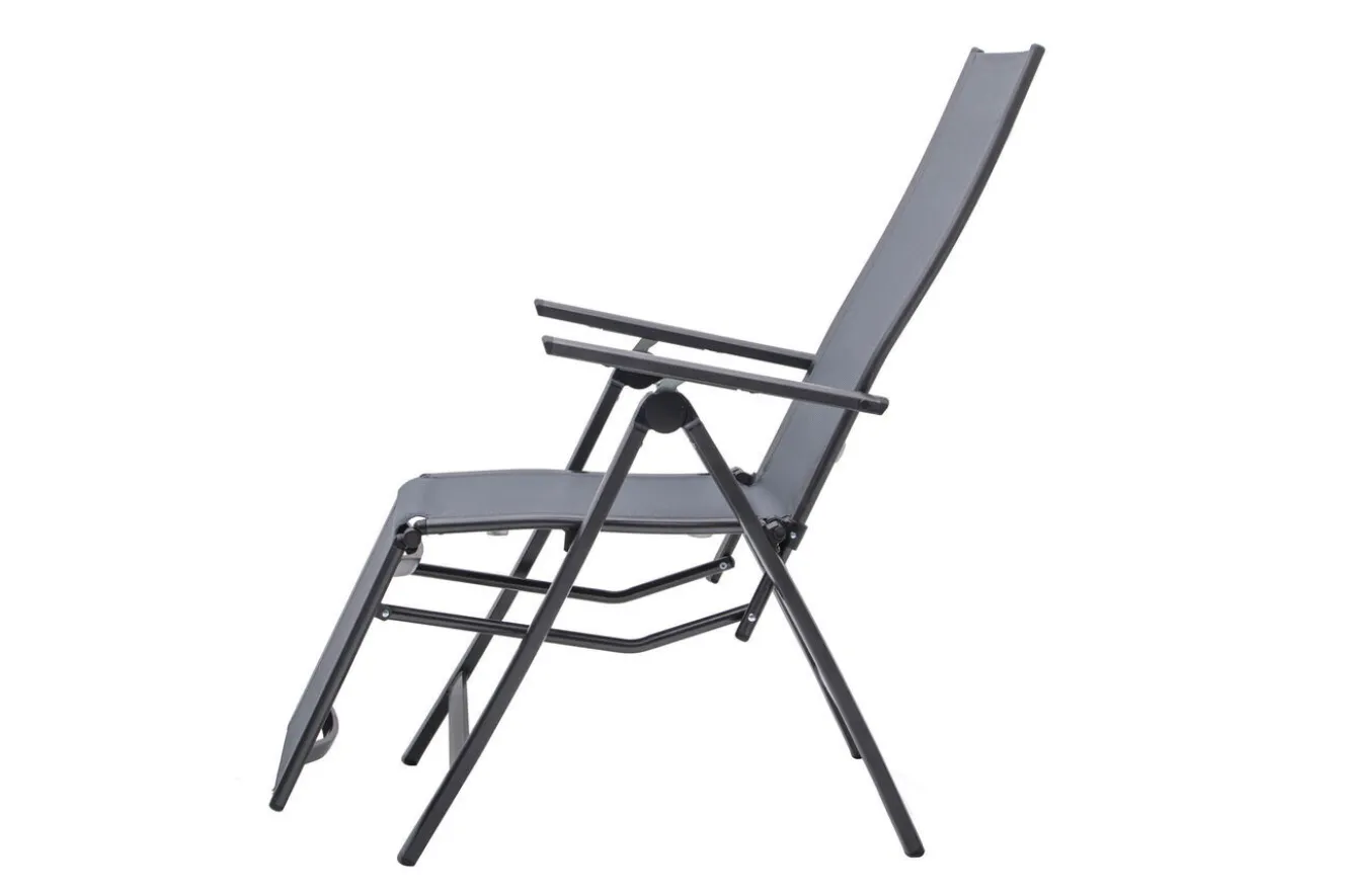 OUTFLEXX Relaxsessel, anthrazit/grau, Alu/Textilene, 67x71x45cm