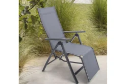 OUTFLEXX Relaxsessel, anthrazit/grau, Alu/Textilene, 67x71x45cm