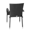 OUTFLEXX Rocking Basic Stapelstuhl, grau/braun-meliert, Polyrattan, 56 x 64 x 92 cm, inkl. Polster